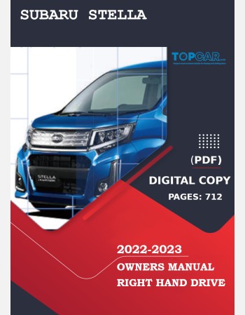 subaru stella 2022- 2023 owners manual in english